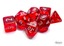 Translucent Red / White 7 Dice Set - CHX23074